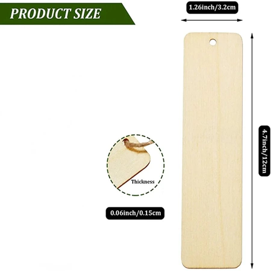 Blank Wooden Bookmarks