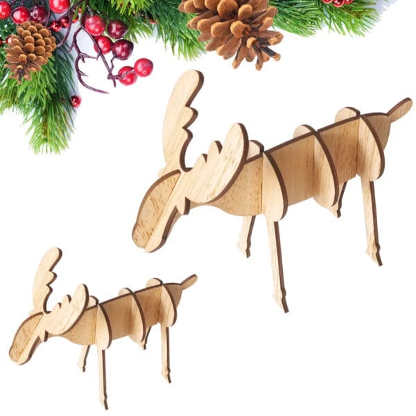 Wooden Reindeer Decorations