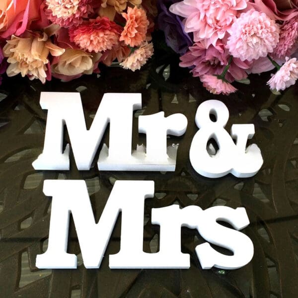 Wooden Letters MR & MRS