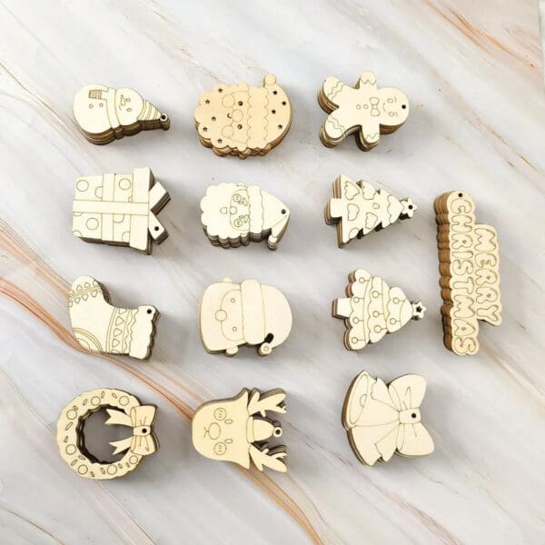 Wooden Christmas Tree Ornaments