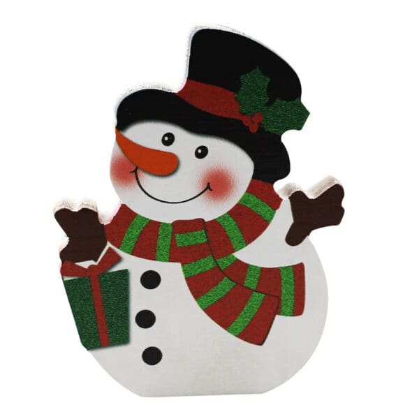 Wooden Snowman Ornaments