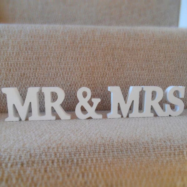 Wooden Letters MR & MRS