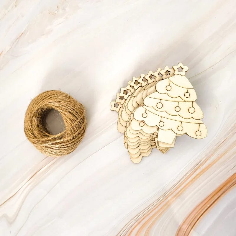 Wooden Christmas Tree Ornaments