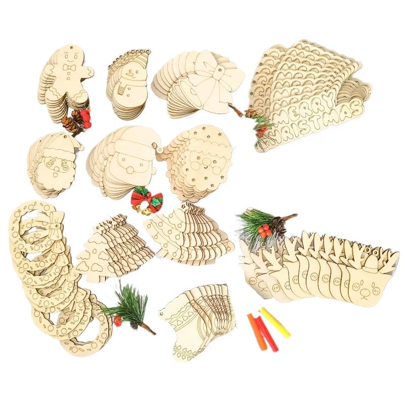 Wooden Christmas Tree Ornaments