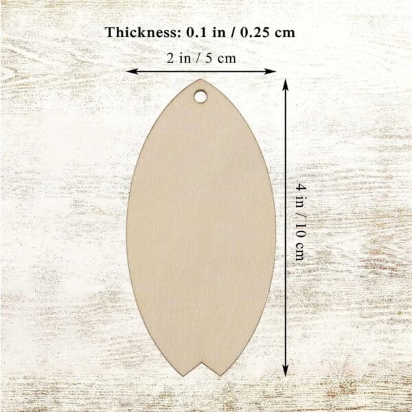 Wholesale Wood Surfboard Cutouts for DIY Crafts & Gift Tags - Image 2