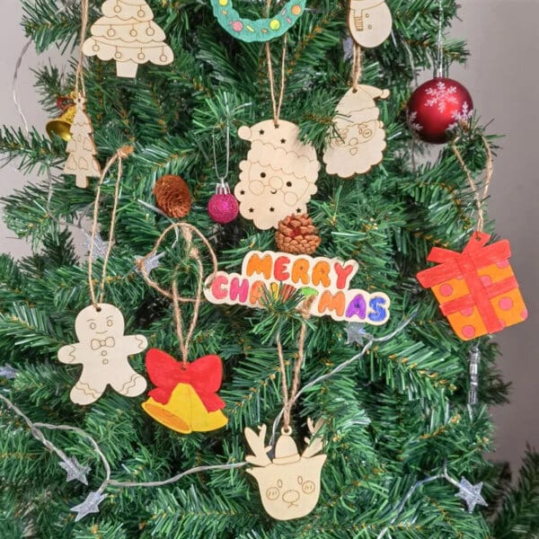 Wooden Christmas Tree Ornaments