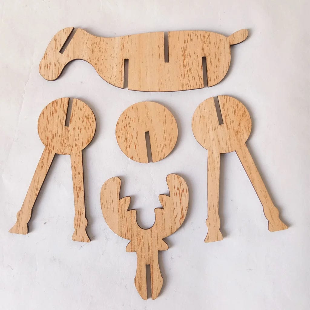 Wooden Reindeer Decorations