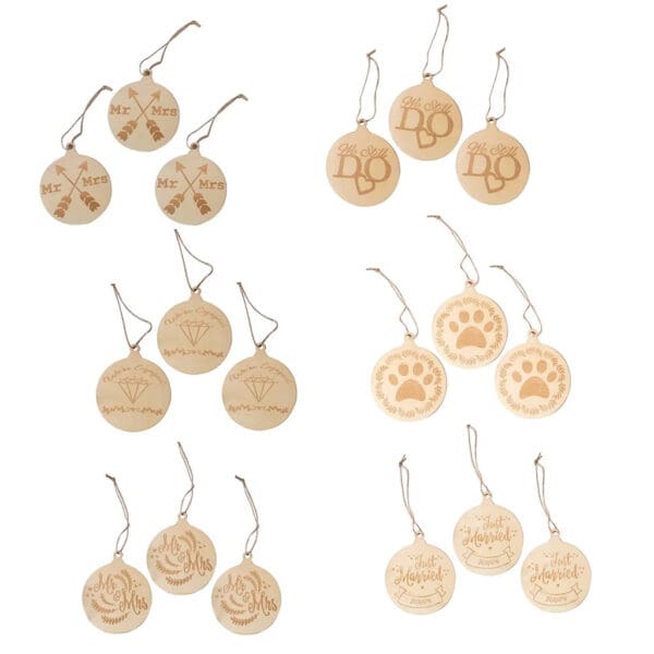 christmas tree wood ornaments