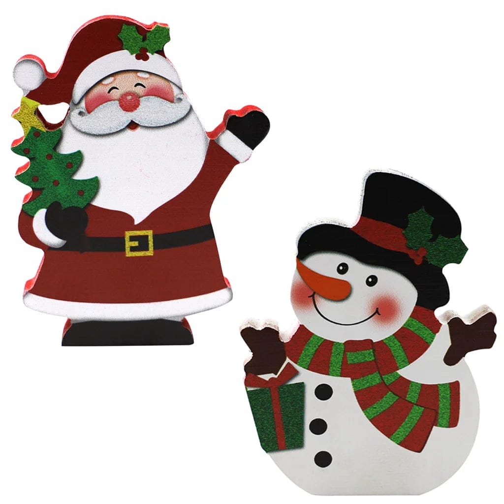 Wooden Snowman Ornaments