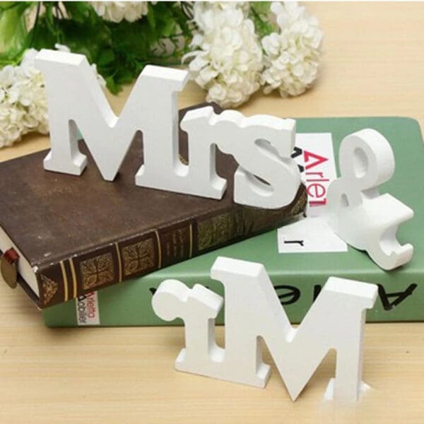 Wooden Letters MR & MRS