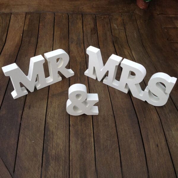 Wooden Letters MR & MRS