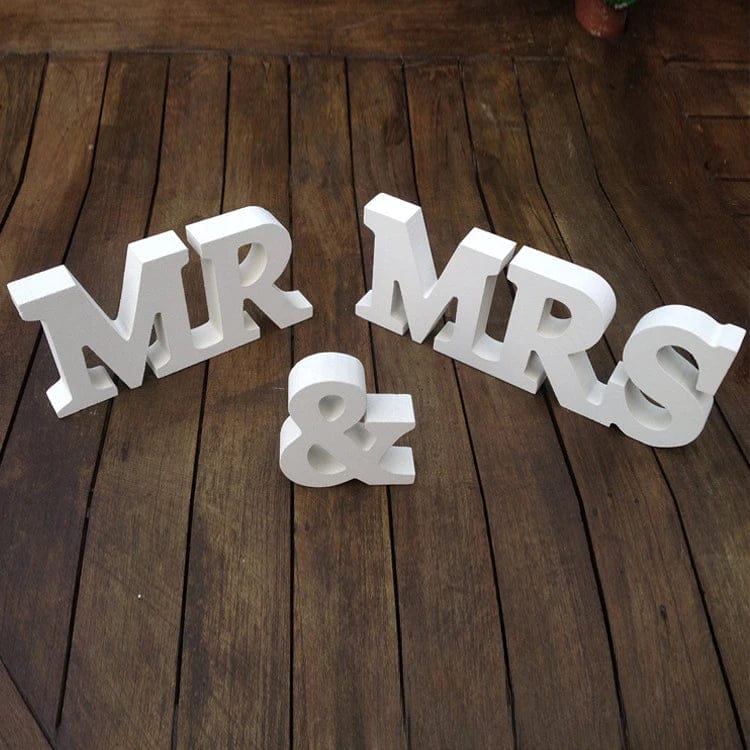 Wooden Letters MR & MRS