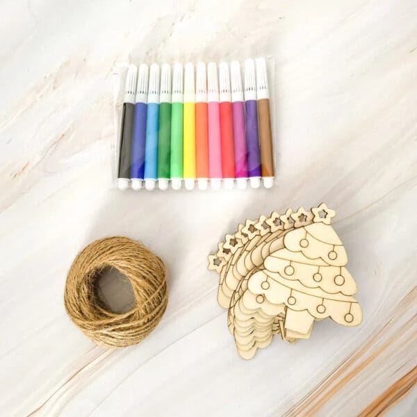 Wooden Christmas Tree Ornaments