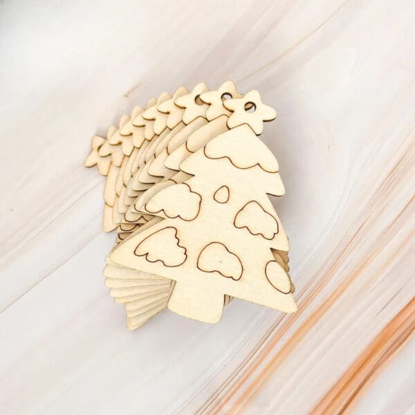 Wooden Christmas Tree Ornaments