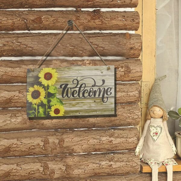 Wood Welcome Sign