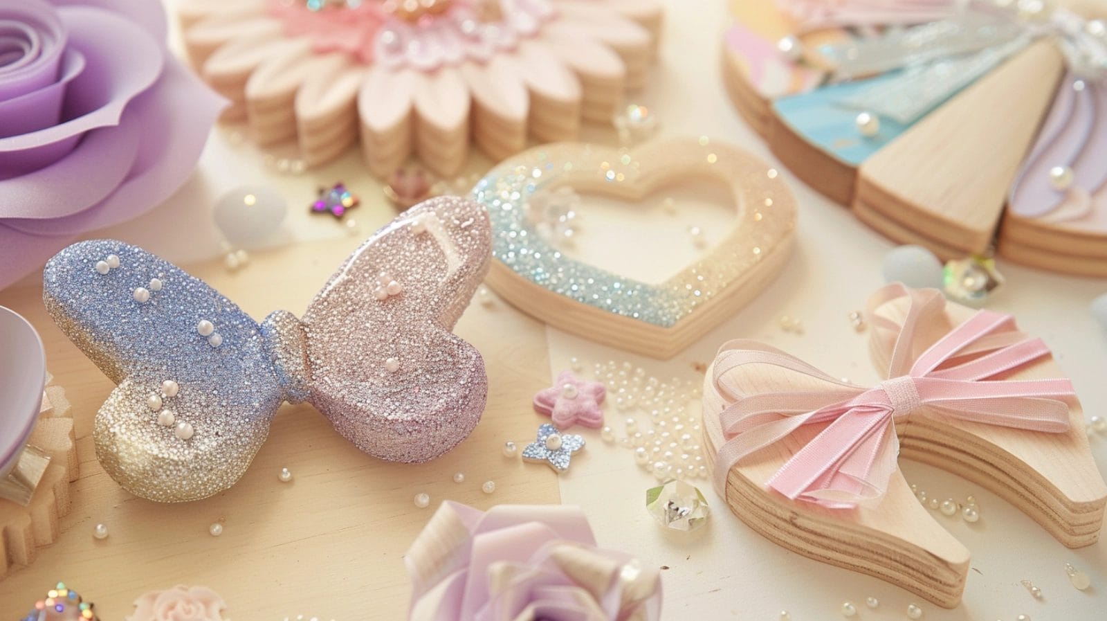 how to decorate unfinished wood crafts with other embellishments