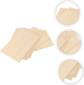 Cut Decorative Wood Pieces: Pack of thin, light-colored wood sheets, ideal for crafting and home decor projects.