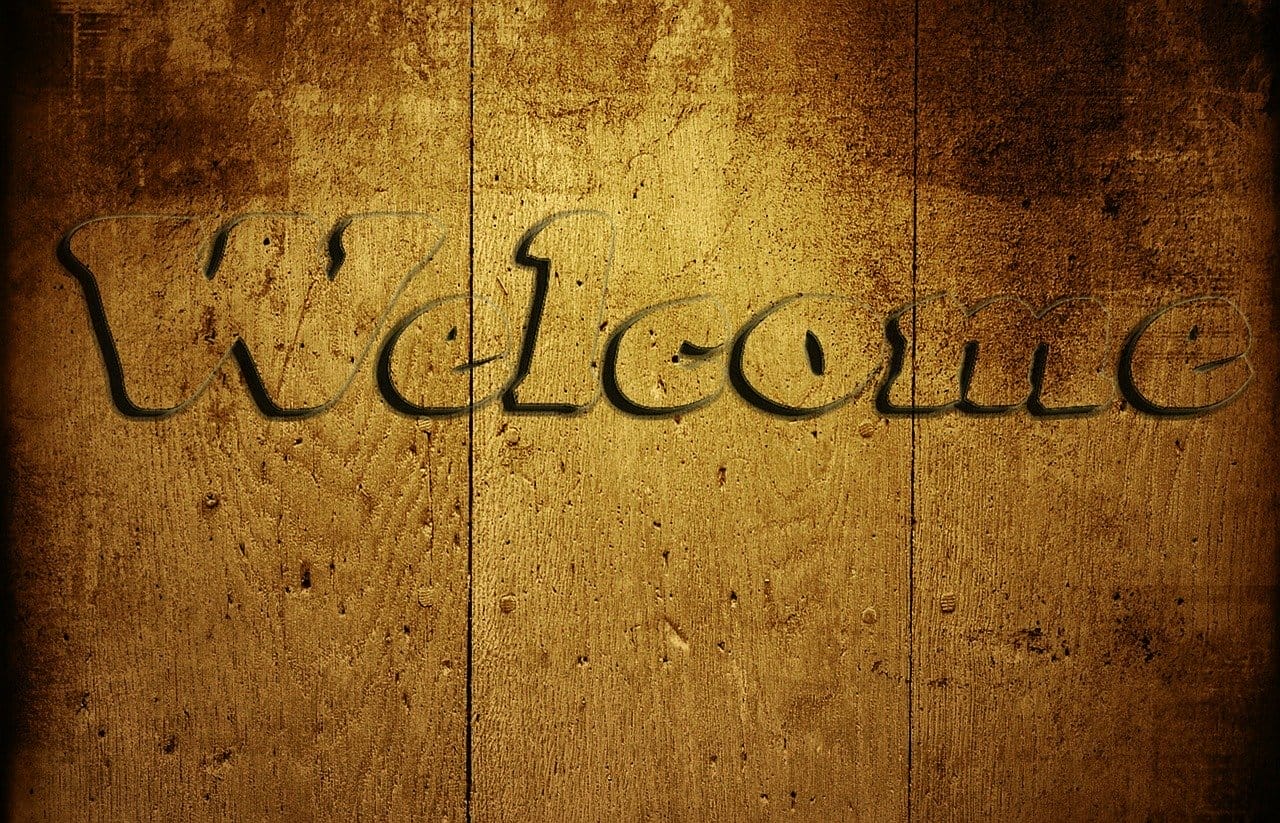 1. Rustic Welcome Sign