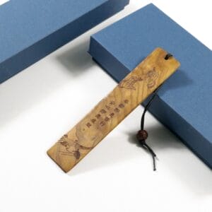Vintage Chinese Style Redwood Engraved Bookmark with tassel. Custom wood crafts supplier.
