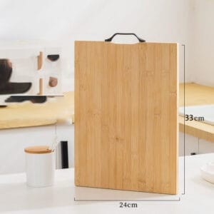 Large solid wood chopping board with handle, 24cm x 33cm