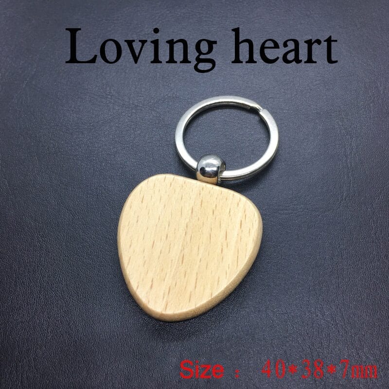 Wooden heart keychain. Custom Keychain Wooden Manufacturer for wholesale and distribution.