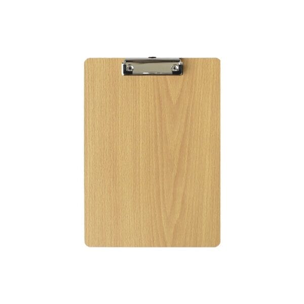 Wooden clipboard with metal clip, perfect for menus or tickets. Bulk A4 & 8K sizes available.