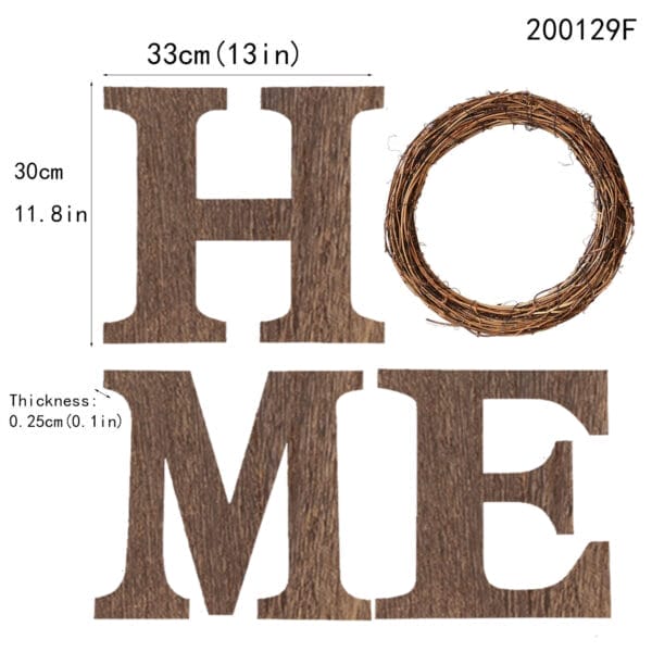Christmas Unfinished Wooden Letters HOME - Rustic Wood Wall Decors for Home - Image 4