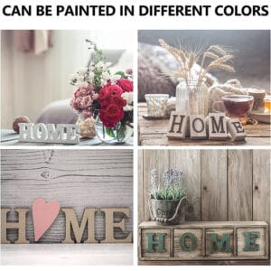 Wooden HOME letters, various styles and colors. Perfect for home decor.