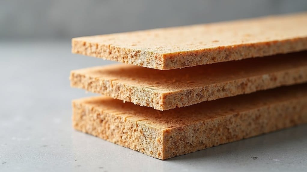 Three layers of light orange soundproofing foam