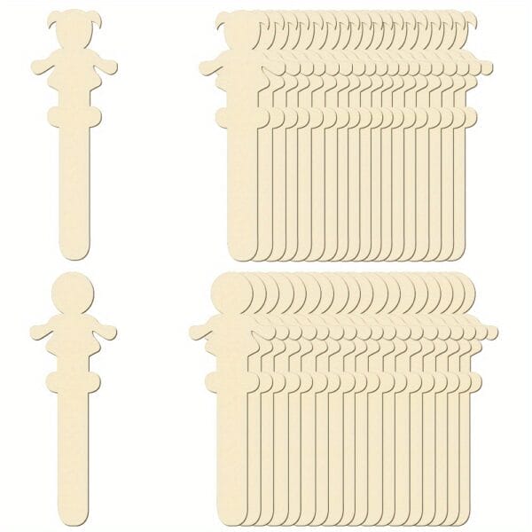Wood cutouts wholesale craft supplies: girl and boy shapes, wholesale available.