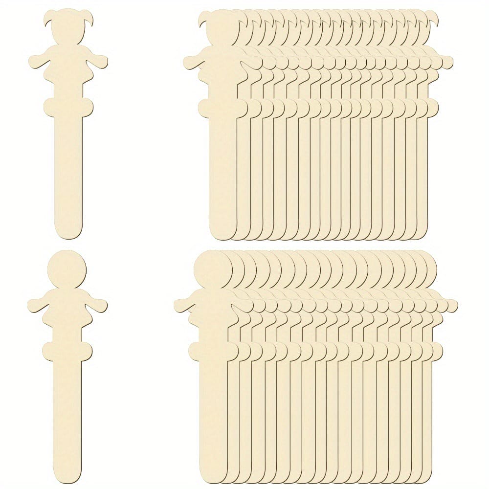 Wood cutouts wholesale craft supplies: girl and boy shapes, wholesale available.