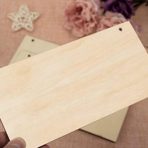 Rectangular unfinished wood sign blanks wholesale, perfect for DIY projects. Wholesale wooden plaques available.
