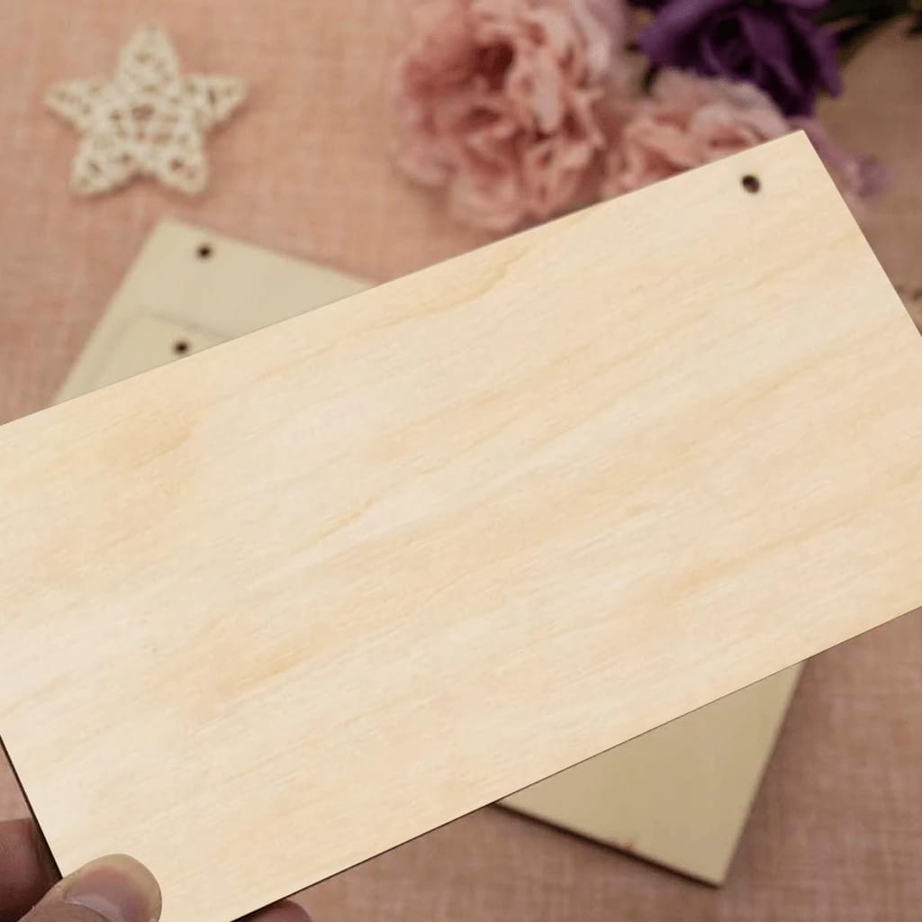Rectangular unfinished wood sign blanks wholesale, perfect for DIY projects. Wholesale wooden plaques available.