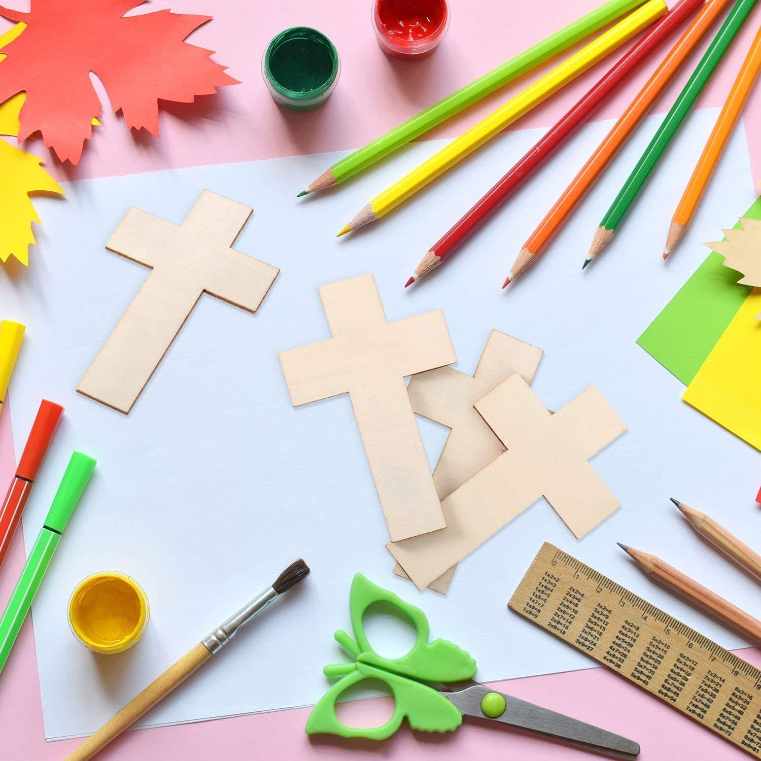 Wooden craft crosses, eco-friendly, wholesale supplier. Perfect for DIY projects.