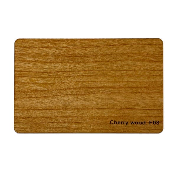 Cherry wood F08 sample: Eco-friendly cherry wood for custom business cards.