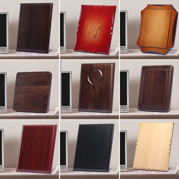 Custom Walnut Wooden Plaques: Wholesale selection of blank wood plaques in various shapes, sizes, and finishes. Perfect for awards, crafts, or personalized gifts.