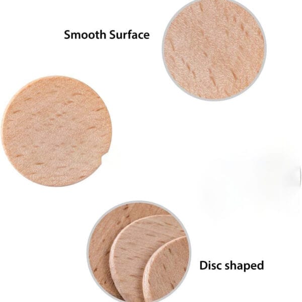 Custom Beech Wood Coins: Smooth, disc-shaped wooden tokens, perfect for crafts, games, or branding. Wholesale available.