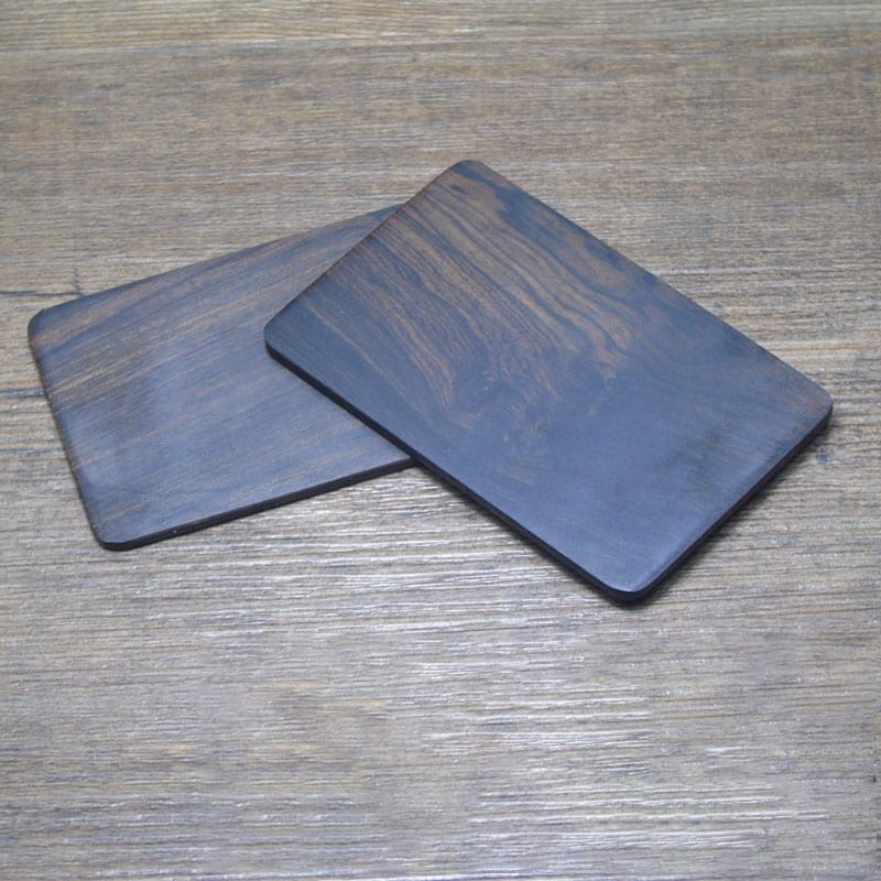 Custom Laser Cut Wooden Business Card Holders: Wholesale supplier of elegant, laser-cut wooden business card holders with rich wood grain.