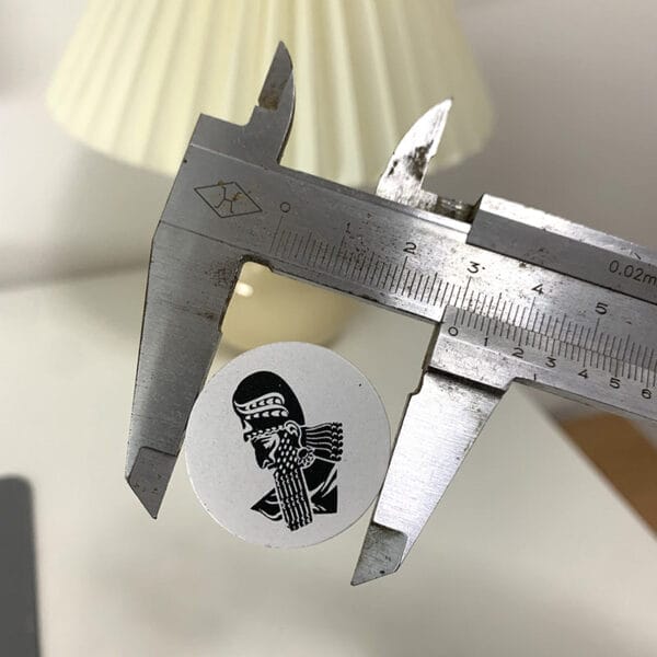 Custom Personalized Wooden Coin: Ancient warrior design, wholesale available.