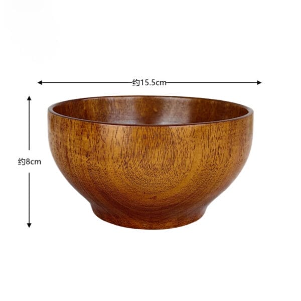 Handcrafted wooden salad bowl, perfect for restaurants. Measures approx. 15.5cm diameter x 8cm high. Wholesale available.
