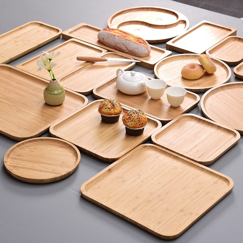 wooden gift tray wholesale: Various sizes & shapes, perfect for gifts or wholesale. Square and round wooden trays.