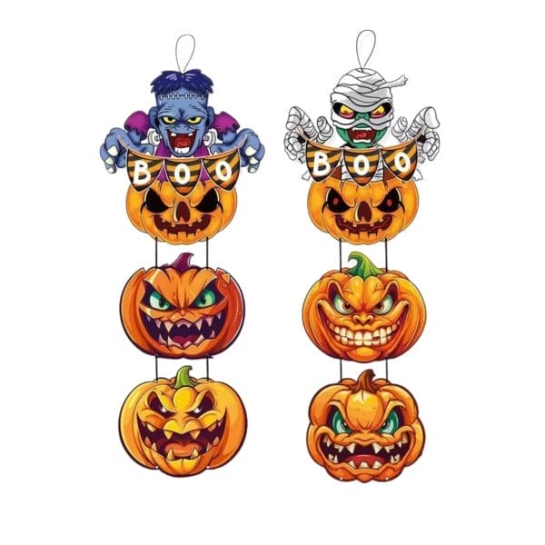 Wholesale Custom Outdoor Hanging Halloween Decorations: Wooden Ghost & Pumpkin Porch Signs for Yard & Party