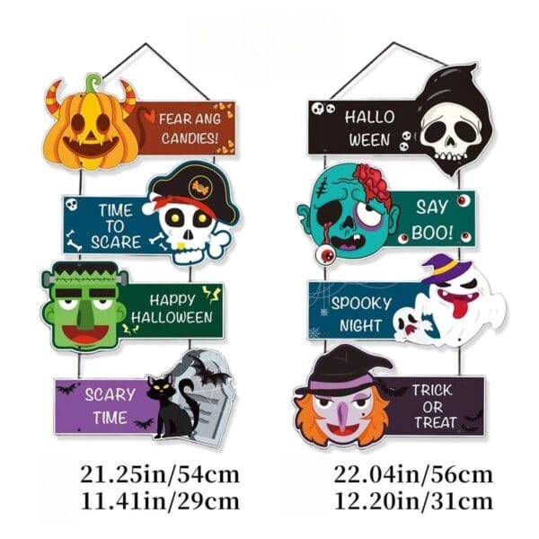 Wholesale custom outdoor Halloween decorations: wooden ghost and pumpkin porch signs for yard party