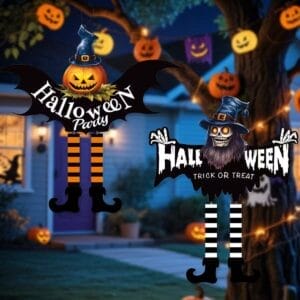 Wholesale Custom Outdoor Halloween Decorations: Wooden Ghost & Pumpkin Porch Signs for yard parties
