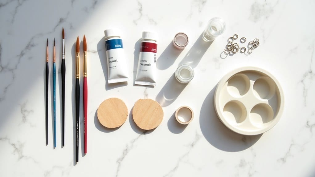 how to paint laser cut wood earrings