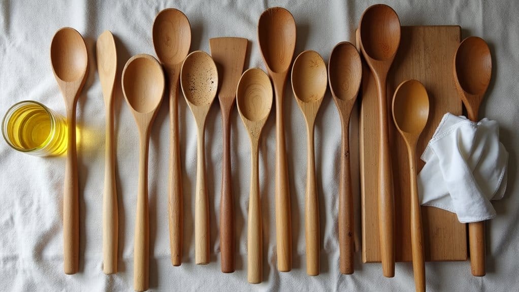how to oil wooden utensils