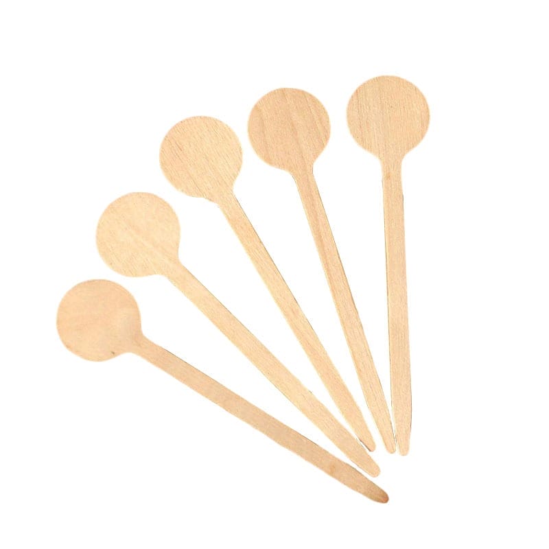 Custom wooden stir sticks, perfect for coffee and other beverages. Disposable wooden stirrers.
