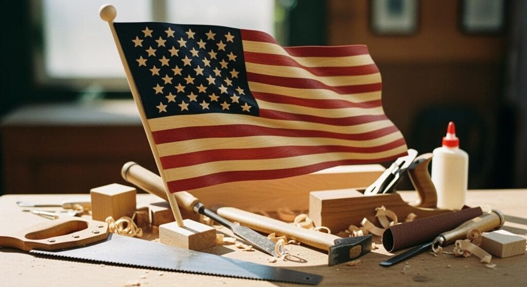 How to Make a Waving Wood American Flag Easily