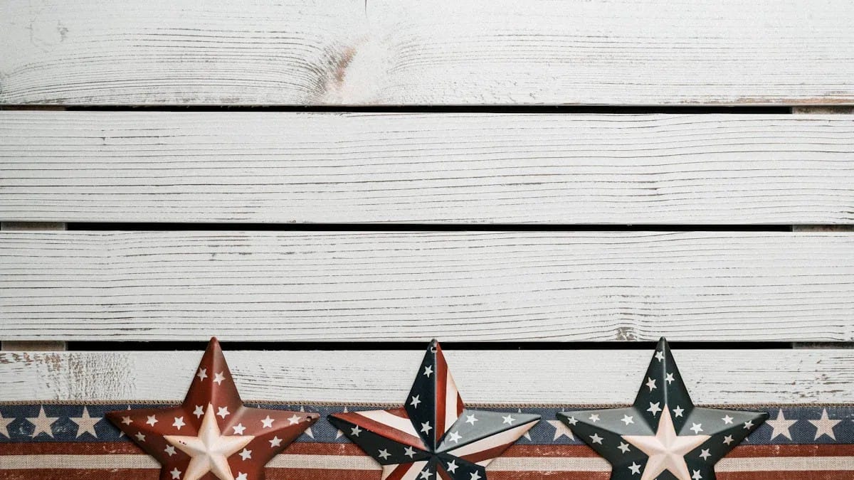 how to make a waving wood American flag