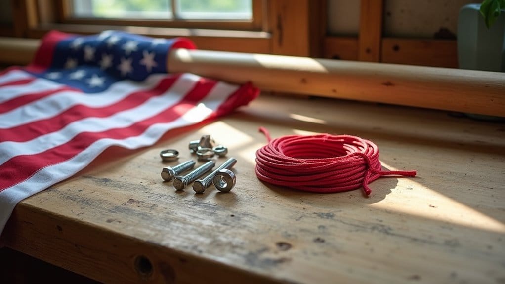 How to Attach a Flag to a Wooden Pole